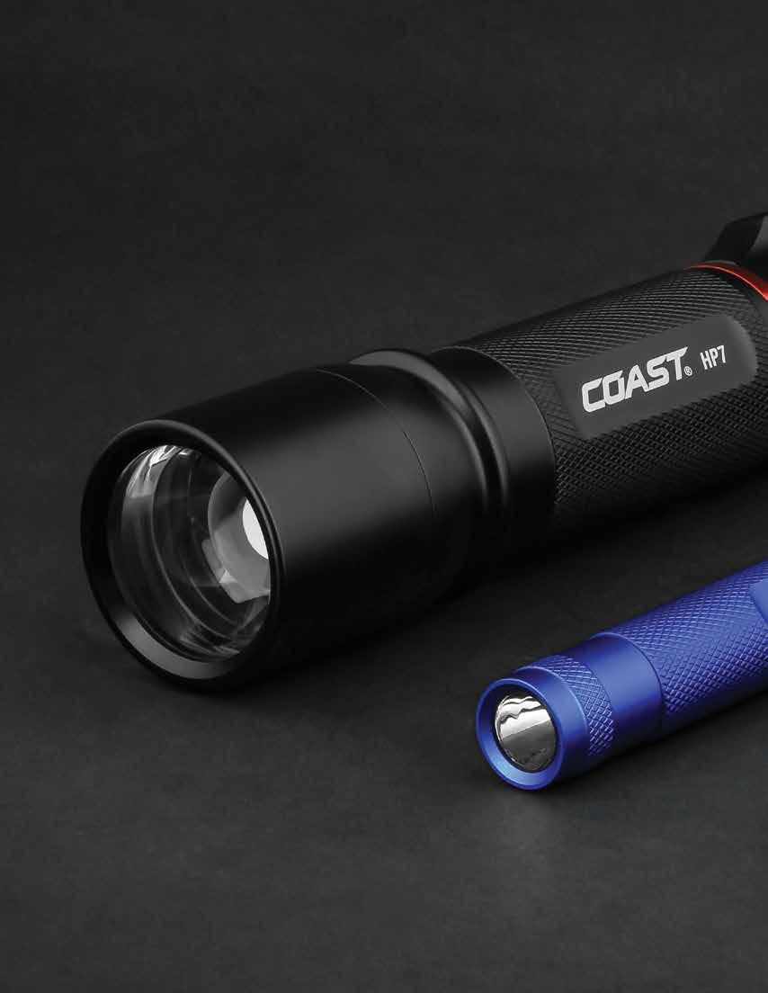 44 NOT JUST BRIGHTER BETTER HANDHELD LIGHTS BEAMS FOR WORK & PLAY COAST's handheld lights cover the spectrum from pocket-sized marvels to 1000+ lumen workhorses.