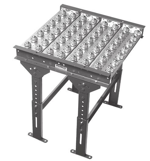 BALL TABLES Ball Tables Ball Transfer Tables Ball transfer units are used where product must change direction or at an intersection of two conveyors. Table assemblies are designed to matchup with 1.