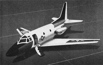 T3J North American Sabreliner span: 44'5", 13.54 m length: 43'9", 13.34 m engines: 2 Pratt & Whitney J60-P-3 max. speed: 595 mph, 957 km/h (Source: US Navy?