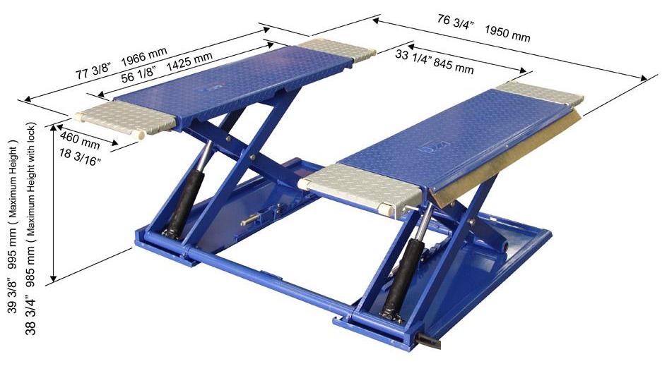 2. Technical Manual 2.1Product Description The hydraulic mobile scissor lift is a manually mobile, frame contact lift incorporating the latest safety technologies.