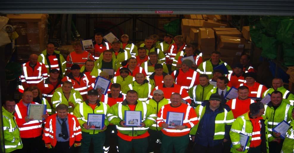 People management Good performance has been achieved by well trained and motivated staff 97% of staff have completed their NVQ Level 2 in Waste Management Operations Staff are RoSPA trained Banksmen