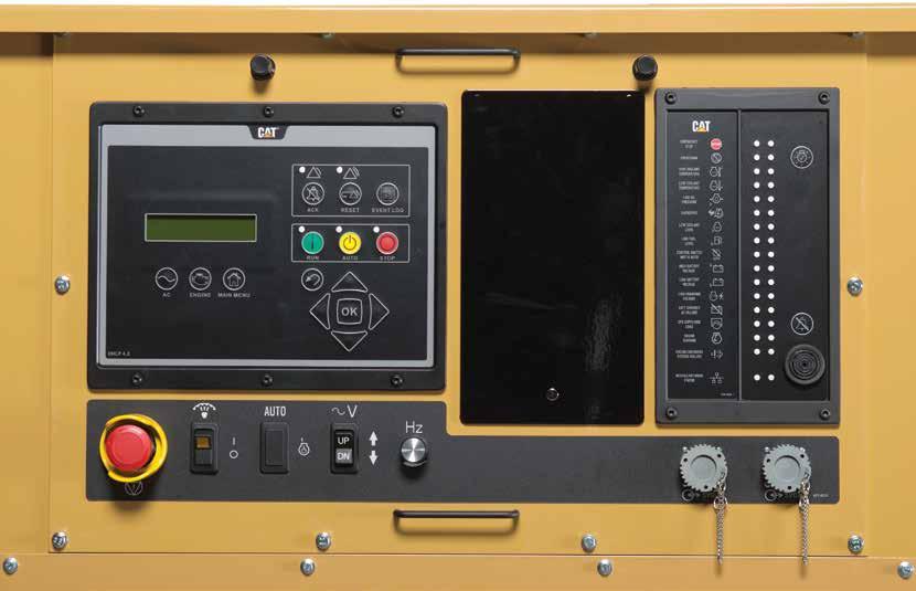 EMCP 4.2B CONTROL PANEL FEATURES AND BENEFITS Control-panel-provided power metering and protective relaying along with engine and generator control and monitoring.