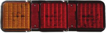 LED Lights 10-30 Volts VX617ARR (IP67) LED Combination with Reflectors 296 x 94mm Amber /