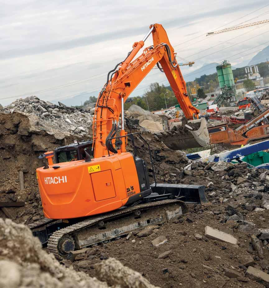 ZAXIS 225US ZAXIS 225USLC PERFORMANCE The fast and fuel-efficient new ZAXIS 225US is designed to achieve high levels of performance on a wide variety of job sites.