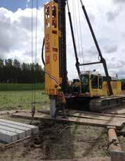 Temporary caissons can be driven by the PVE hydraulic impact hammer to the required depth and extracted by the piling rig with or without support