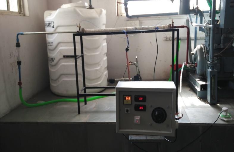 Figure 1: Experimental Setup Receiver Dimension Length: 1m Diameter: 0.025 m Steps Start the pump and fluid is allowed to flow for few minutes.
