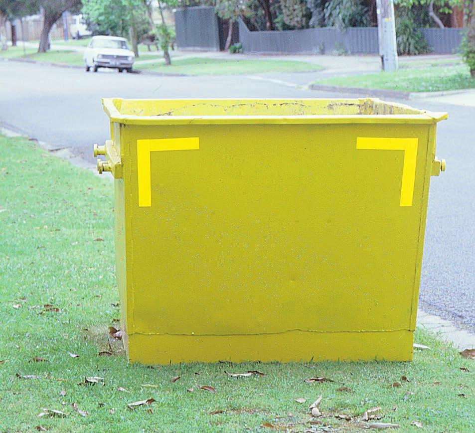 DEFINITIONS Waste bin (also referred to as a waste skip or a waste container) - is a container designed to be transported and placed within private property, a road reserve, or on other land for the