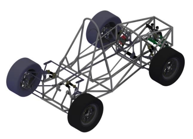 Fig. 2(d) Vehicle Dynamics assembly mounted onto the chassis IV.