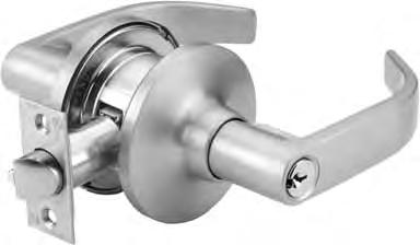 ADA compliant levers feature solid, cast handles with return to within 1/2" (12 mm) of the