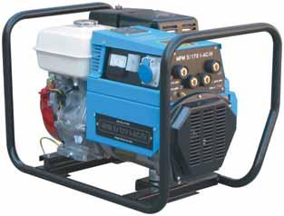 MPM 5/170 I-AC/H + PETROL ENGINE DRIVEN WELDER/GENERATOR / DELIVERS 170 A OF AC WELD OUTPUT / SINGLE-PHASE AUXILIARY POWER AVAILABLE Processes: STICK (rutile only) + Low oil level cut out device + 1
