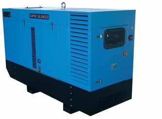 MG 115 SS-P + SUPER SILENCED DIESEL THREE-PHASE GENERATOR / OUTPUT POWER 110 KVA THREE-PHASE AND 37 KVA SINGLE-PHASE + Lockable control panel equipped as follows: - voltmeter with phase to phase