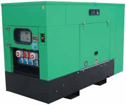 Power ratings between 10 kva and 70 kva Powered by water cooled diesel engines. Upon request 1800 rpm - 60Hz modelsavailable.
