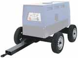 GRT 2W: two-wheels site tow undercarriage Either factory assembled or supplied in kit includes: + heavy duty axle with ball bearing hubs with 2 pneumatic wheels; + towing bar
