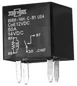 Relay w/diode, 12v 4 terminal, 100 amp Freightliner for rear NITE AC