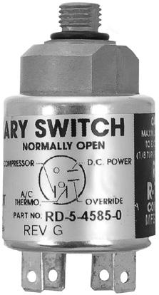 Trinary Switches NC = Normally Closed NO = Normally Open Trinary switch performs three functions: (Gold sticker designates Normally Closed / Silver sticker designates Normally Open) 1.