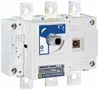 Load break switches 125A - 3200A SIRCO manually operated switches SIRCO switches make and break under load conditions and provide safety isolation for any low voltage circuit, particularly for