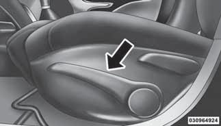 Manual Seat Height Adjustment If Equipped The driver s seat height can be raised or lowered by using a lever, located on the outboard side of the seat.
