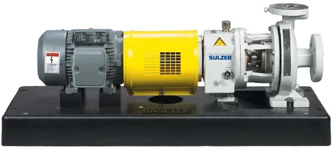 Baseplate Options Sulzer produces rigid baseplate designs that resist the distortion which can cause pump/motor misalignment.