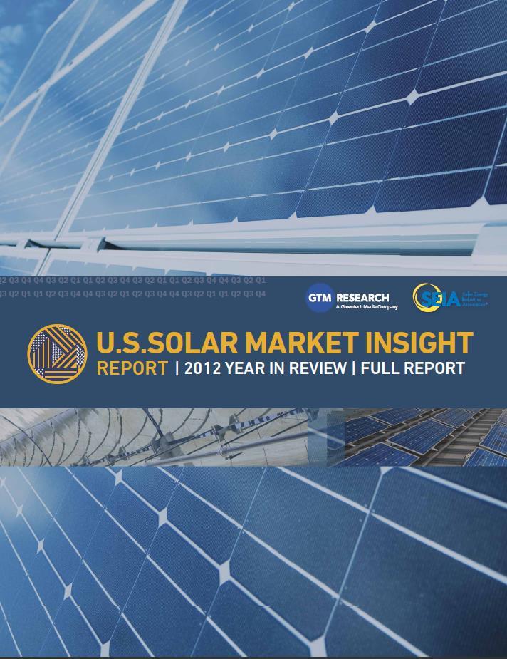 2012 SEIA Solar Market Insight: 2012 Year-In-Review Detailed data on markets in top 25 states plus DC available in full report.