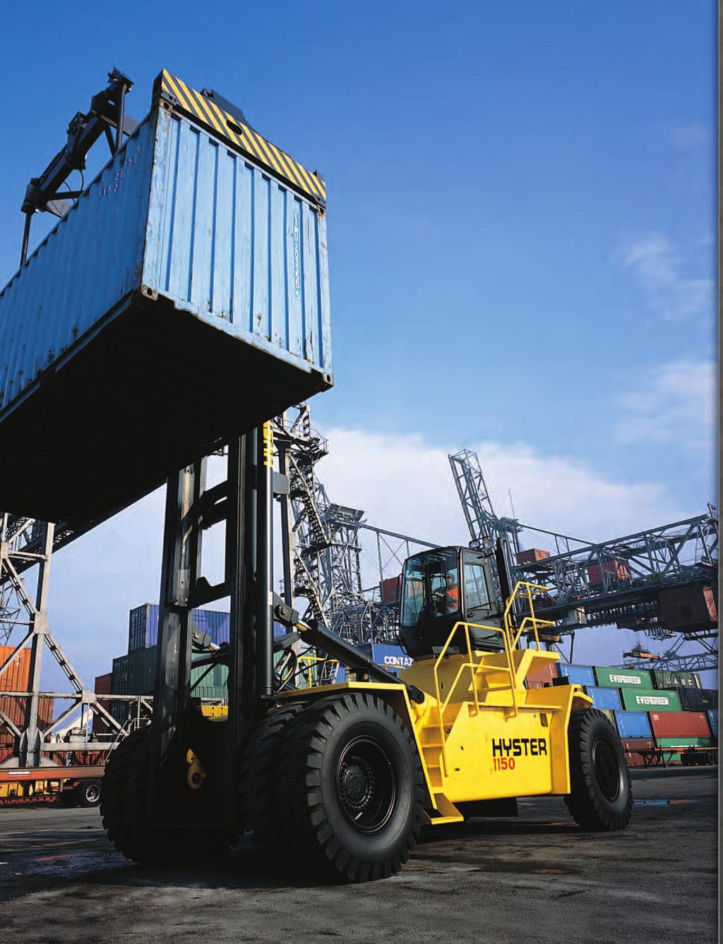 HYSTER CONTAINER HANDLING Since the beginning of the trend to containerization, Hyster Company has played a leading role in developing handling equipment.