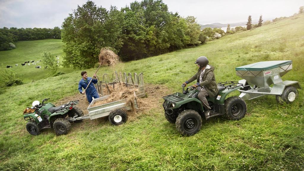 King of the grasslands. Farmers and studmasters love this ATV. Ruling over the grasslands is what the Grizzly 350 4WD is built for.
