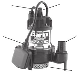 OVERVIEW MAINS CABLE LIFTING HANDLE FLOAT SWITCH DISCHARGE OUTLET STRAINER PROTECTED INLET The CLARKE HSE range of submersible pumps are of rugged and durable construction, designed for long lasting