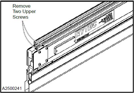 INSTALLATION OPTIONAL WINDBAR ASSEMBLY Use extreme caution when welding. Use care to protect counterweights, tension straps, and door panel material from heat and open flames.