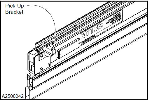 Remove electrical conduit from door to control panel as damage could occur to the System 4 control. Figure 63 11.
