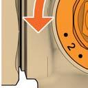 Turning the locking nut (), which determines the number associated with the djustment position, results in opening/closing of