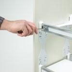 Additional Storage Single bin units feature a storage space for trash bags or cleaning products Door-Mount Bracket Fits