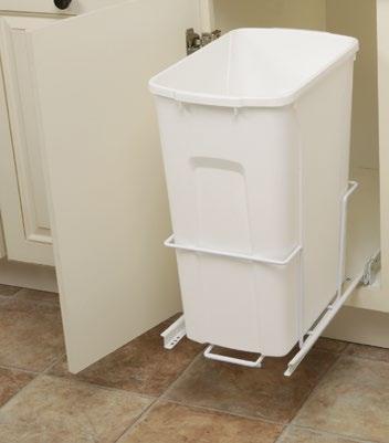 Roll-Out, Non-Lidded Series Mounted on roller slides for easy access Bins and