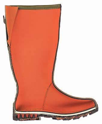 Rubber boot construction Adjustable gusset 100% waterproof to top Gusset strap & buckle Adjustable upper with a flexible gusset to optimize fit of any calf size.