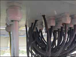 5. Glands should be used for all cables entering