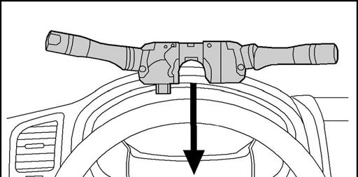 Fig. 40 40. Remove the combination switch by lifting up and out of steering column. Discard the combination switch assembly. Fig. 41 41.