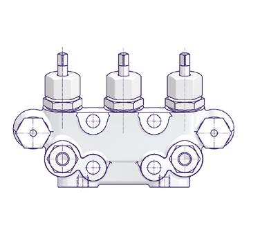 3 Valve Manifolds with Test Connection M 20 x 1.