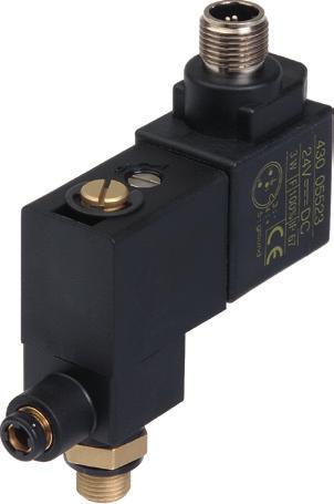 exhaust reducer Auxiliary manual operator Accepts a range of solenoid heads - IP65 standard (,5 W) - M connection, integrated Led and protection - Ex m for potentially explosive atmospheres GENERAL