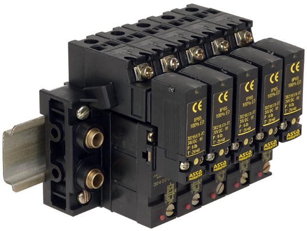 ELECTRO PNEUMATIC INTERFACES Ø 4-6 mm ext.fittings connection /-4/ Series 0-04 FEATURES This interface will change an electric signal to a pneumatic signal with one or two outputs.