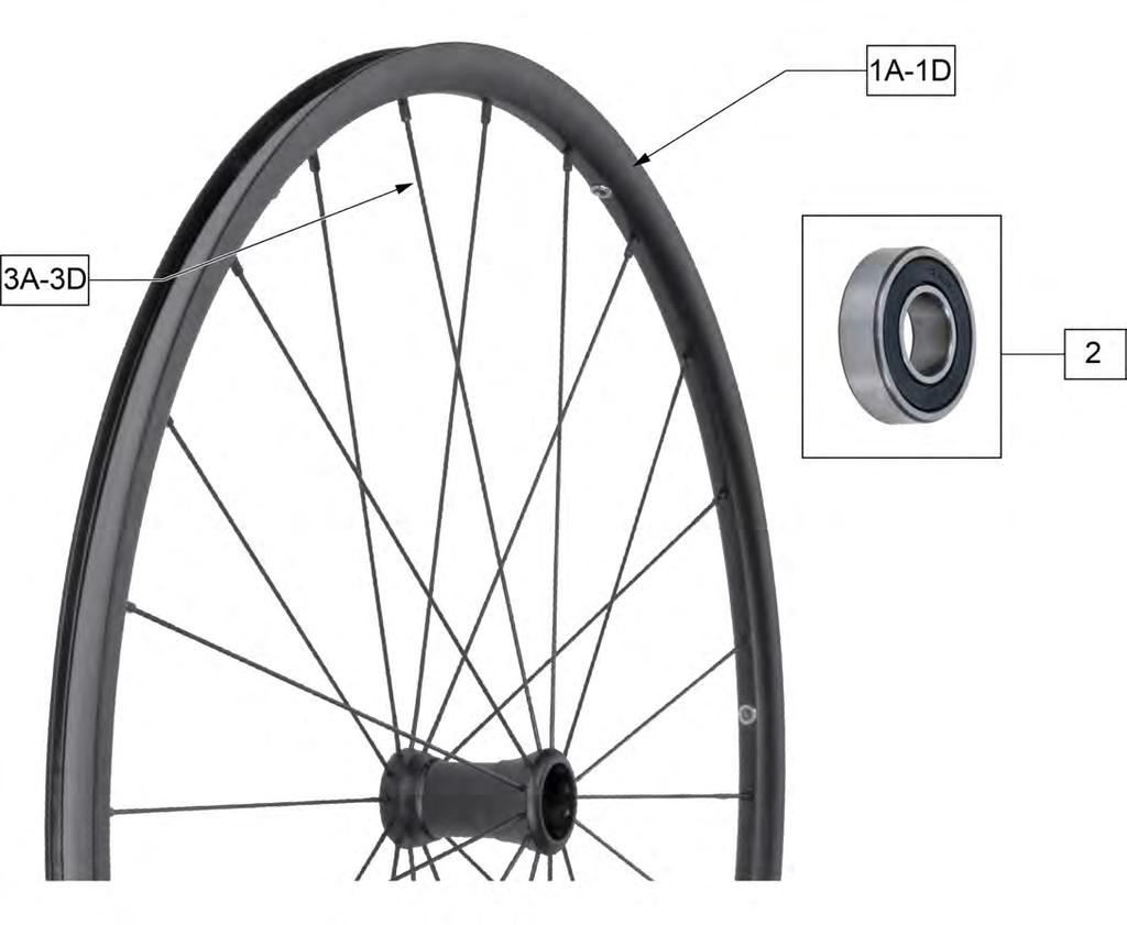 (12/2016) NEW ULTRA LITE SPOKE Note: Wheels do not include rim strips, see "RIM STRIP" page to order correct rim strip.