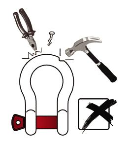 General Instructions For Safe Use Of Shackle Inspection and Maintenance: Shackles should be kept in dry, clean conditions and free from corrosion inducing elements Thorough inspection should be done