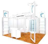 ceiling sections and standard add-on elements offers plenty of scope for customized stand design Type C stand from 108 per m 2 Fresh new modular stand