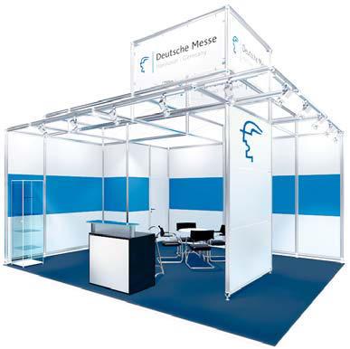 Deutsche Messe Modular stands Line stand High-grade modular stand, recommended for stand sizes of 30 m 2 and above.