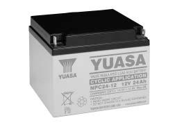 11 VRLA batteries The YUASA range of batteries extends to far more than mobility, emergency lighting and alarms.