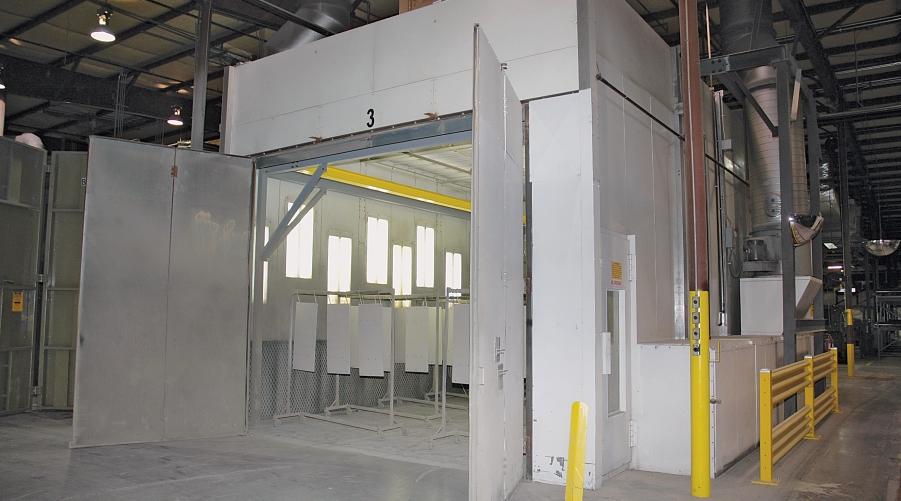 2004 STATE OF THE ART FABRICATING & MACHINING COMPANY / FAIRFIELD, OHIO 45014 Global Finishing Solutions Ultra XL Down / Side Draft Modular Panel Drive-Thru Paint Booth w/ Bake Cycle 12/2003 (2)
