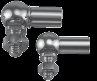 K0734 Ball joints DIN 71802 Form C without securing clip H9 D1 h9 Form CS with securing clip securing clip DIN 71805 Steel or stainless steel 1.