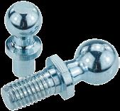 K0713 Ball studs for angle joints DIN 71803 Form B with rivet pin Form C with threaded pin and SW Steel galvanized and chromated D6 h11 D1 h9 D1 h9 K0713.