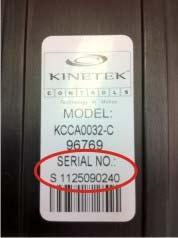 4. If purchased as a replacement part, inspect the serial number / date code on the motor controller.