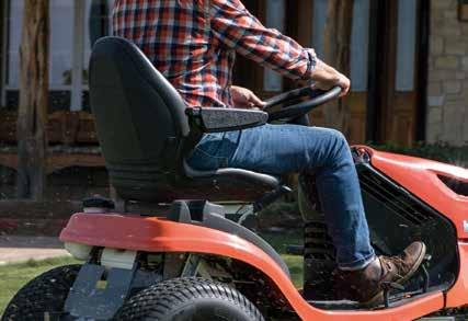 premium lawn tractor. More comfort to keep you relaxed and refreshed.