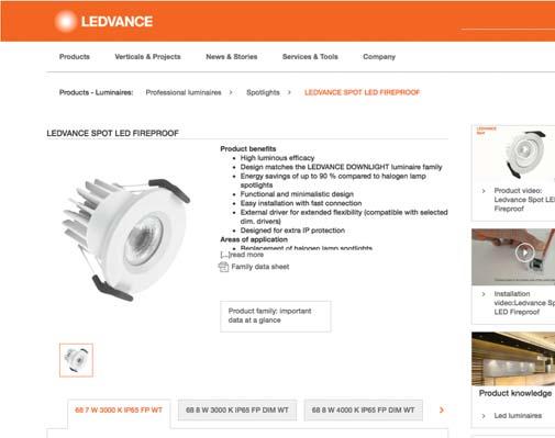 LEDVANCE LED luminaires Content & Website Content Overview 04 Highlights 0 Downlight 06 Spot 07 Linear 08 Panel 09 Surface Circular 0 Damp Proof High Bay 2 Floodlight 3 DALI 4 Vertical Application