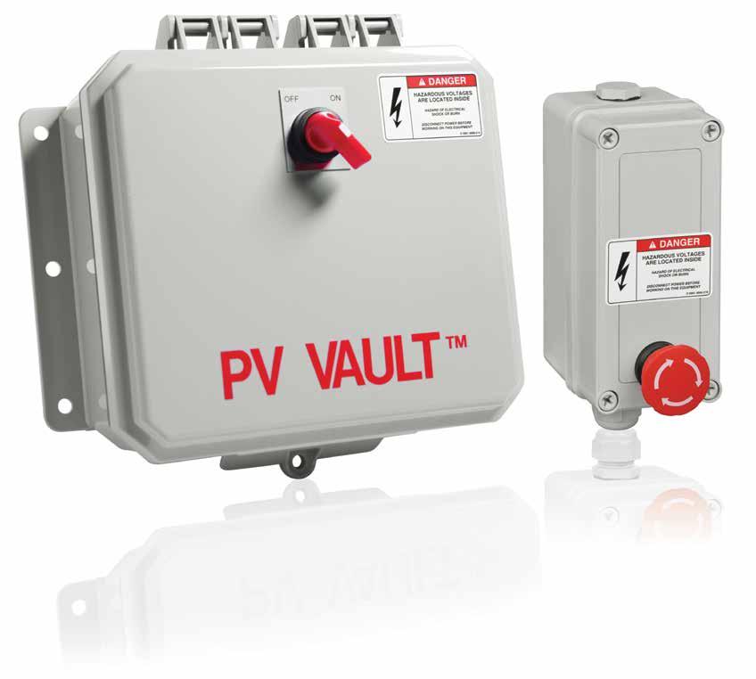 Designed with safety in mind ABB now offers the UL 1741 certified Solar Rapid Shutdown Device, PV Vault rated at 600 V DC to meet NEC 690.12 code requirement for string inverters.