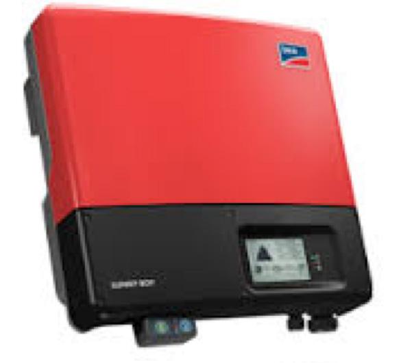 The inverter changes DC energy to AC energy. Inverters are available in many different sizes for various-sized loads.